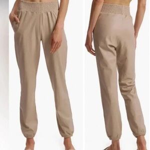 NWT Commando Faux Leather Jogger with Elastic Hem Sand Medium